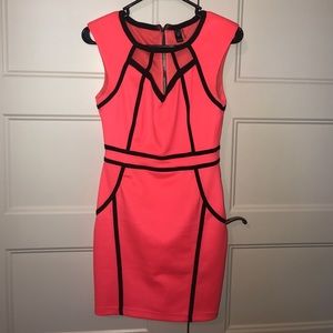 Coral/Pink Bodycon Dress